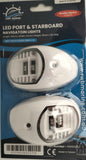 LED 12 Volt Navigation Lights Boat Port & Starboard - White 12 volt