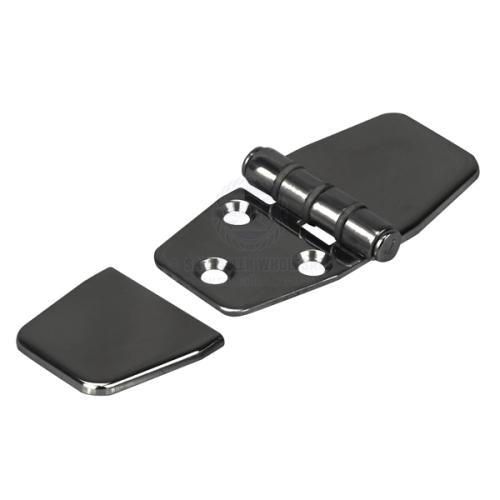 Hinge 316 S/S black PVD Anti-Slam with Cover 40mm x 76mm even Split pair