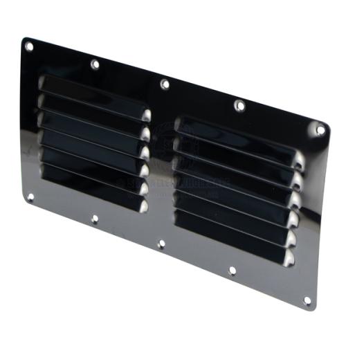 Stainless Steel Black PVD Finish Surface Mount louvre Vent 230mm x 115mm Boat Caravan Camper