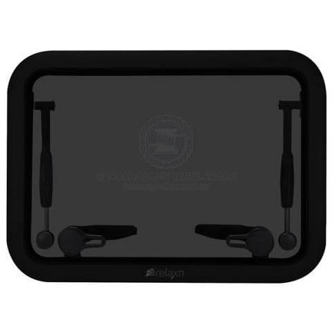 Access Hatch Black Low Profile Aluminium Frame Rectangular 517mm x 387mm Relaxn