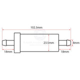 In-Line Fuel Filter Suits 2 Stroke & 4 Stroke Outboard Engines Hose Size 8mm