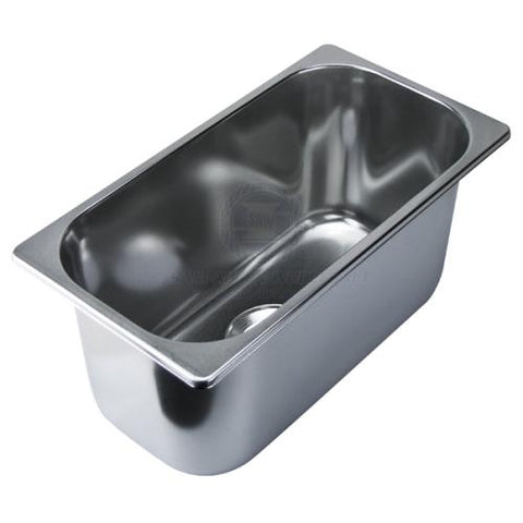 Boat Sink Rectangle Stainless Steel 170x320x150 90 Degree Support Edge Waste & Plug MADE IN ITALY