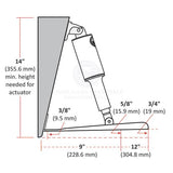 Lenco Trim Tabs for Boat 12 volt 9"x9" LED Complete Kit with Auto Retract