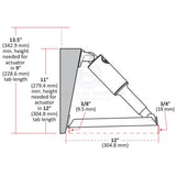 Lenco Trim Tabs for Boat 12 volt 12" x 12" Edge Kit LED Complete Kit Auto Retract