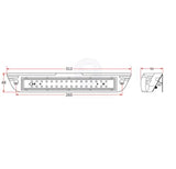 LED Flood Light Dual Colour White/Red with Anti-bug light Mako Series Relaxn Black 312mm