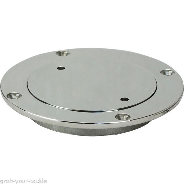 Inspection Port / Deck Plate 140mm OD 316 Grade SS with Spanner Boat Caravan Port