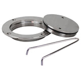 Inspection Port / Deck Plate 140mm OD 316 Grade SS with Spanner Boat Caravan Port