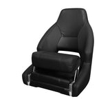 Boat Seat Mariner Deluxe Flip Up Helm Seat - Black