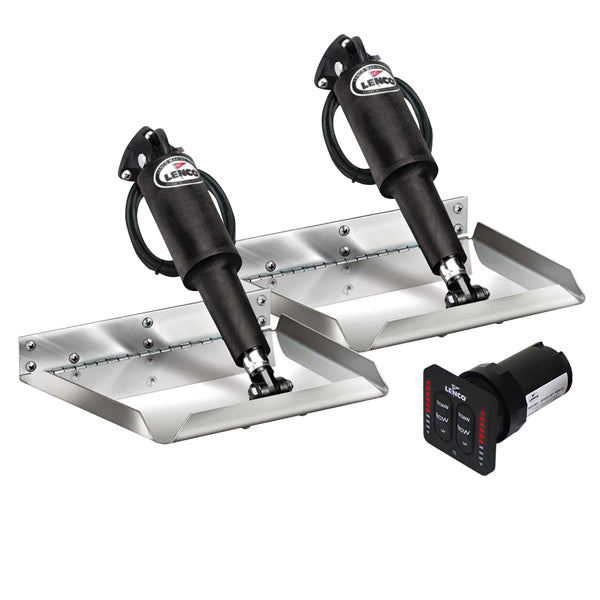 Lenco Trim Tabs 4 Boat 12 volt 12" x 9" Edge Kit LED Complete Kit Auto Retract