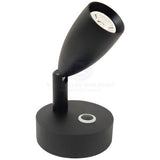 Caravan Boat Reading Light LED 10-30 Volts Matte Black Aluminium With USB Port